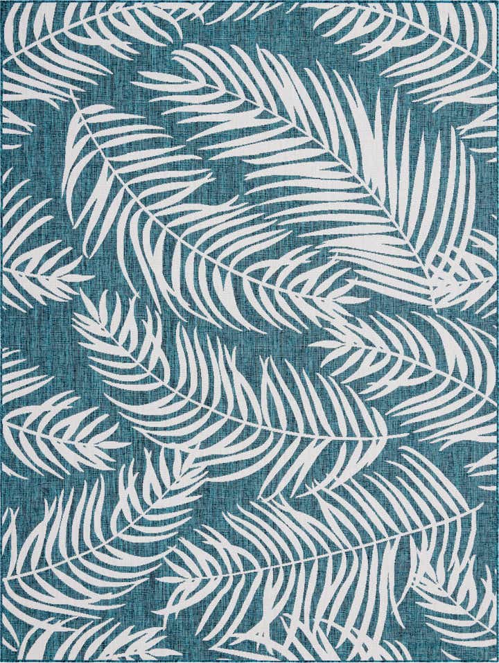 9' x 12' Easy-Clean Botanical Indoor / Outdoor Rug