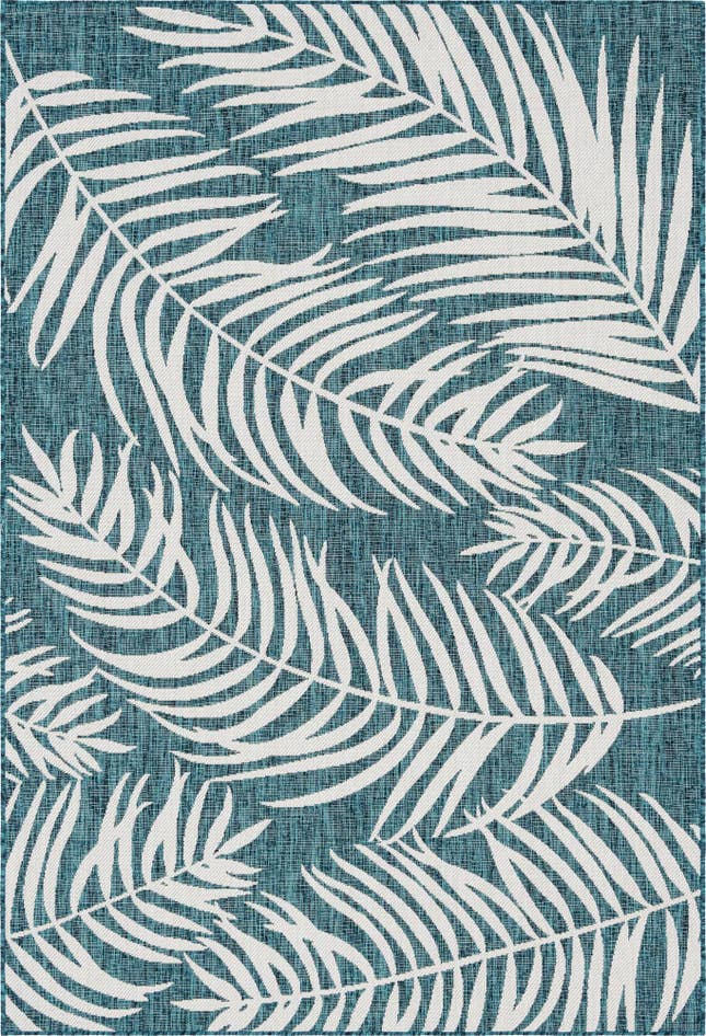 Detail image of 6' x 9' Easy-Clean Botanical Indoor / Outdoor Rug
