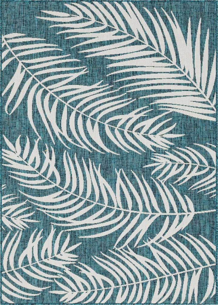 5' 3 x 8' Easy-Clean Botanical Indoor / Outdoor Rug