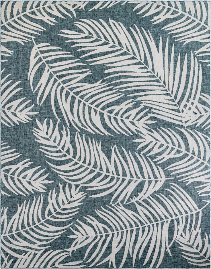 Detail image of 10' x 13' Easy-Clean Botanical Indoor / Outdoor Rug