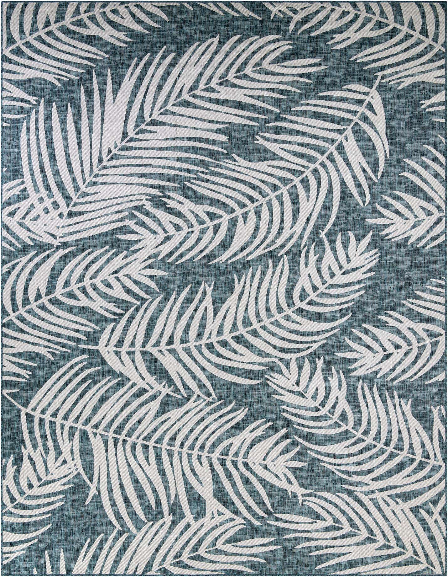 10' x 14' Easy-Clean Botanical Indoor / Outdoor Rug