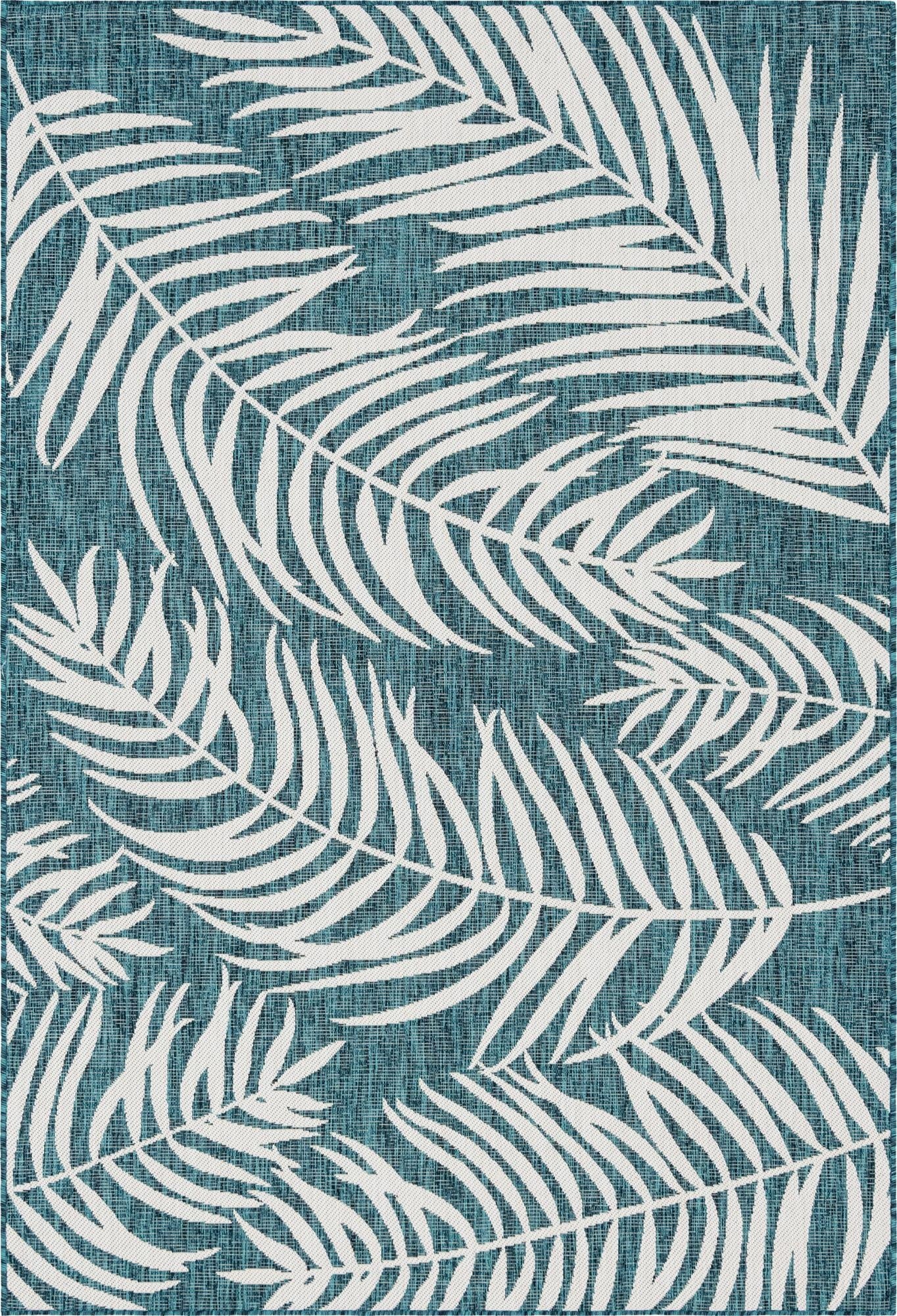 Primary image 6' x 9'  Washable Botanical Indoor / Outdoor Rug