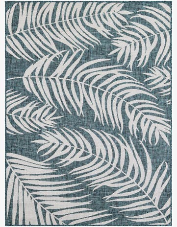 5' 3 x 7' Easy-Clean Botanical Indoor / Outdoor Rug