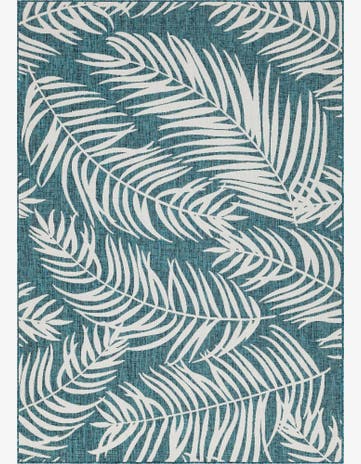 7' 10 x 11' Easy-Clean Botanical Indoor / Outdoor Rug