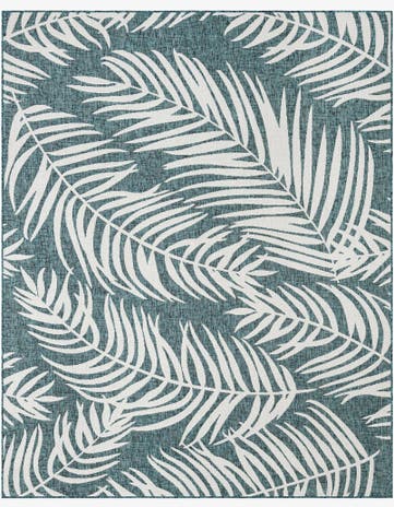 7' 10 x 10' Easy-Clean Botanical Indoor / Outdoor Rug