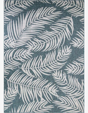 10' x 14' Easy-Clean Botanical Indoor / Outdoor Rug