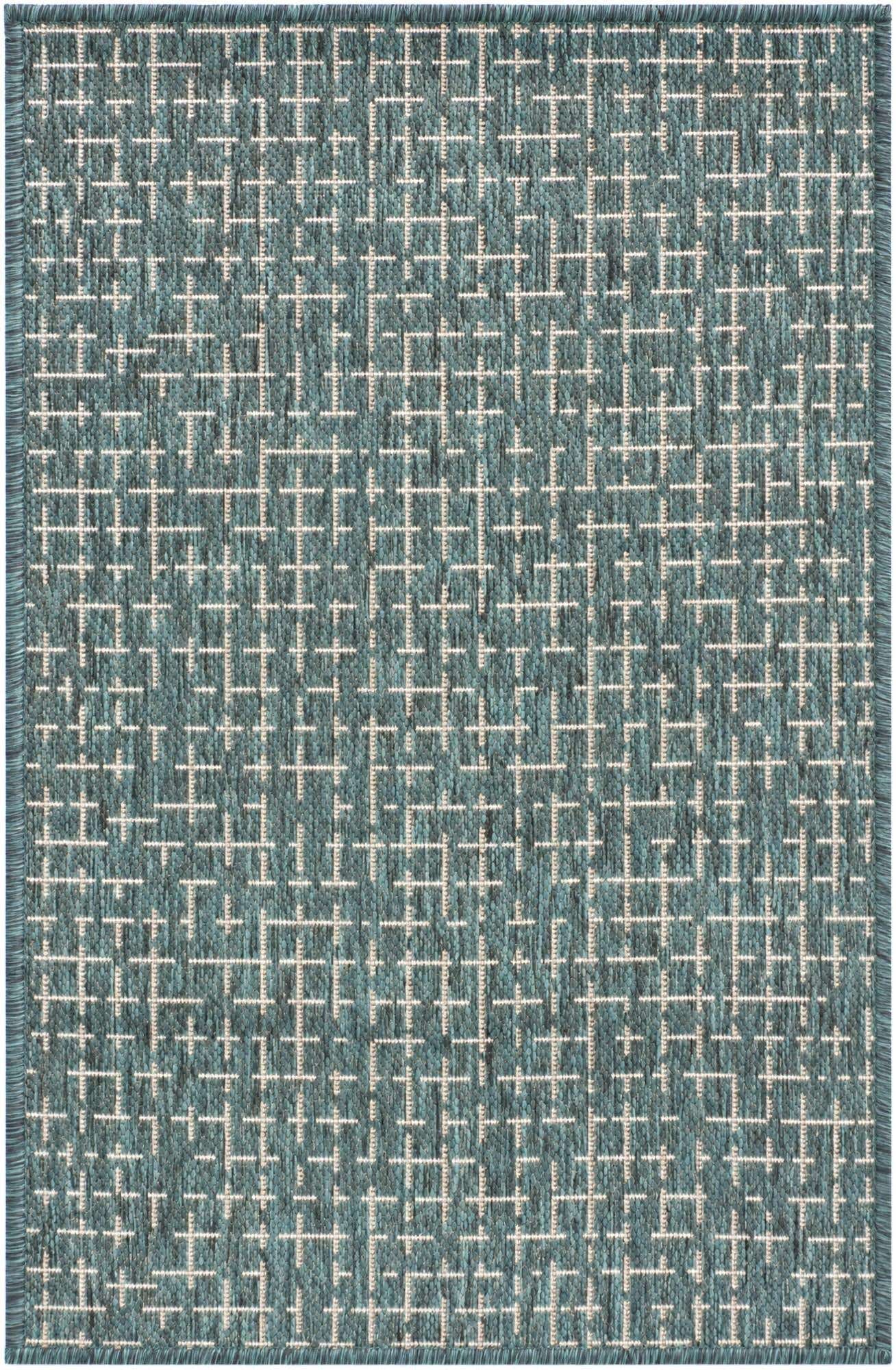 2' x 3' Easy-Clean Checkered Indoor / Outdoor Rug