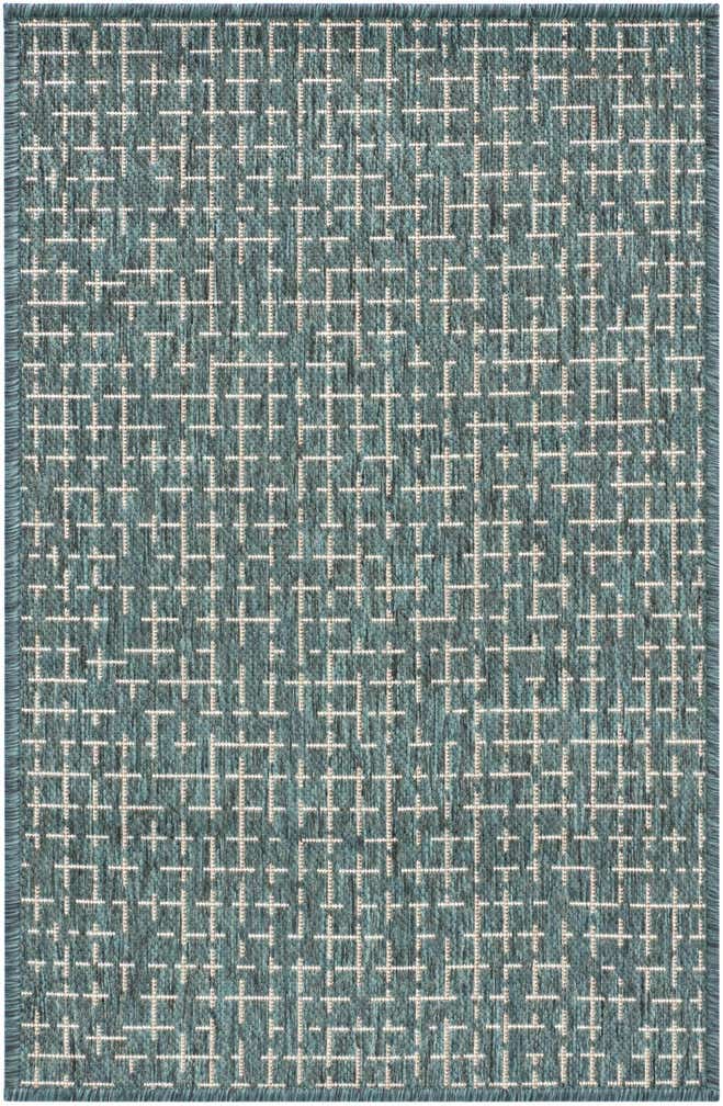 2' x 3' Easy-Clean Checkered Indoor / Outdoor Rug