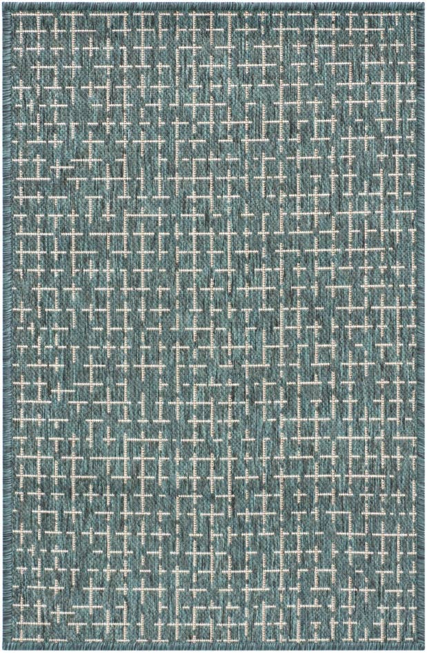 Detail image of 2' x 3' Easy-Clean Checkered Indoor / Outdoor Rug