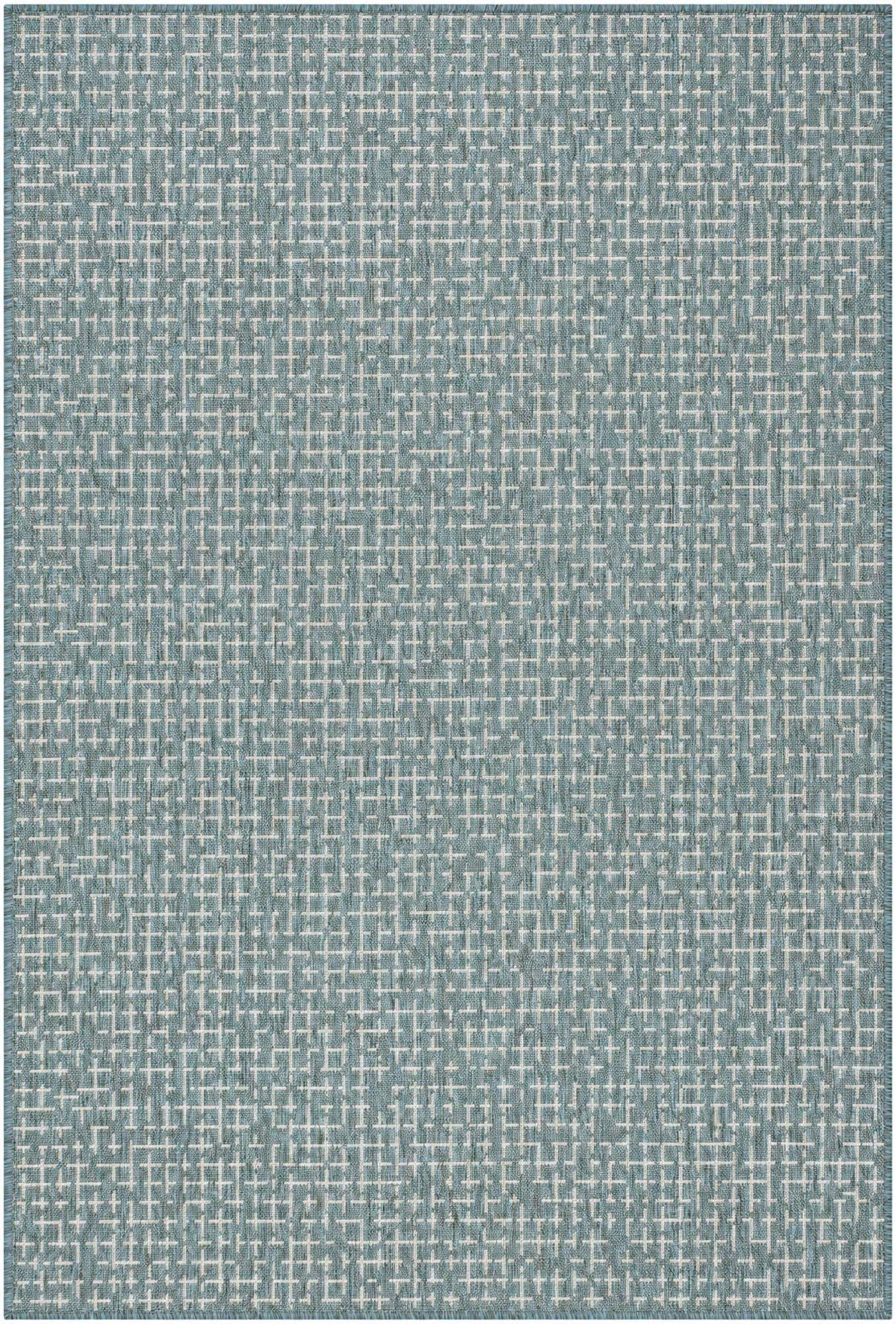 4' x 6' Easy-Clean Checkered Indoor / Outdoor Rug