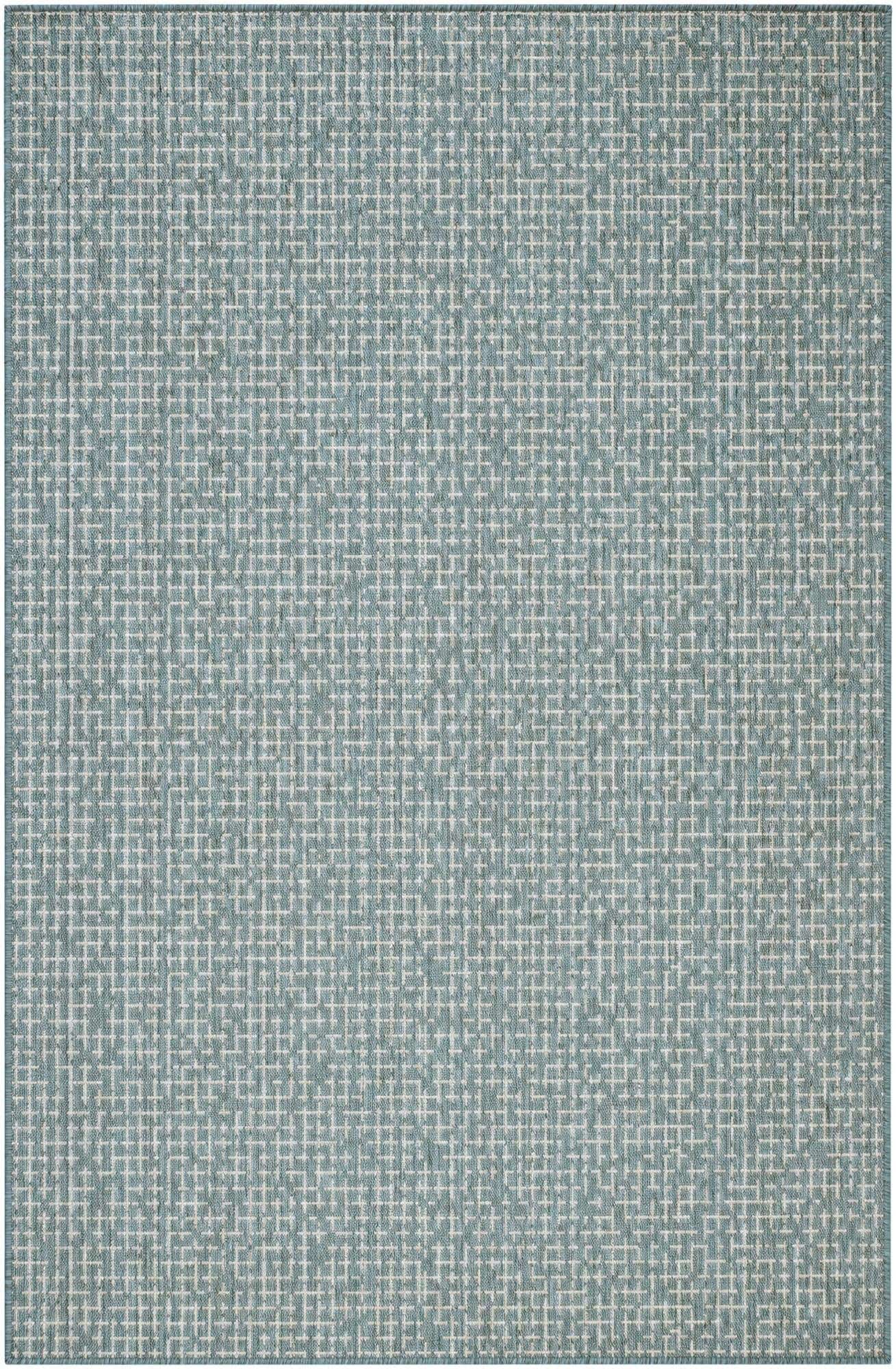5' 3 x 8' Easy-Clean Checkered Indoor / Outdoor Rug