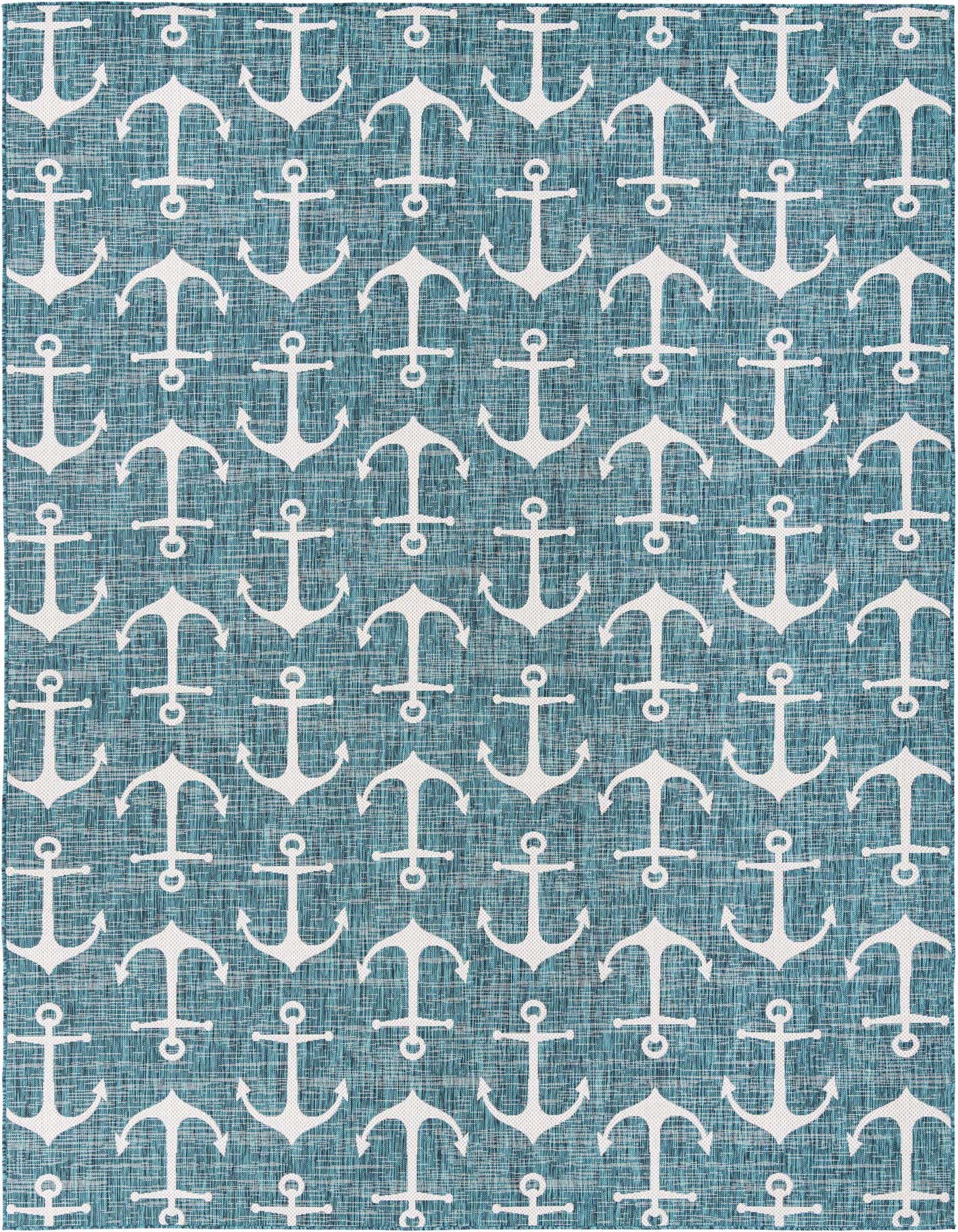 10' x 14' Easy-Clean Coastal Indoor / Outdoor Rug