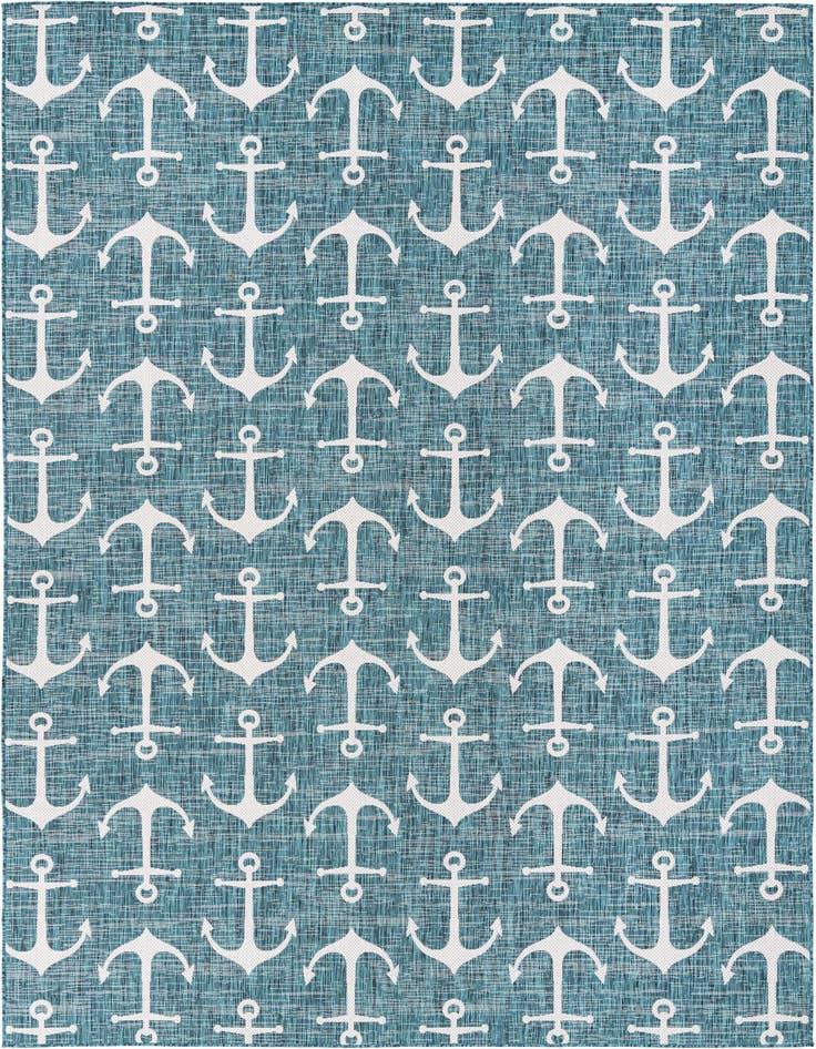 Detail image of 10' x 14' Easy-Clean Coastal Indoor / Outdoor Rug