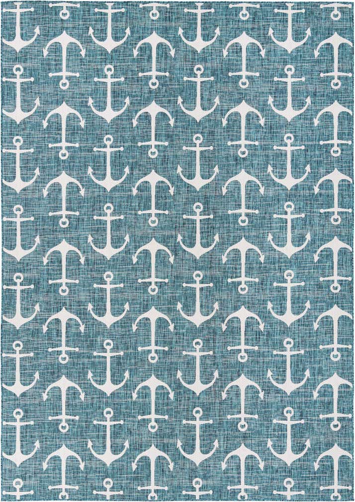 10' x 14' Easy-Clean Coastal Indoor / Outdoor Rug