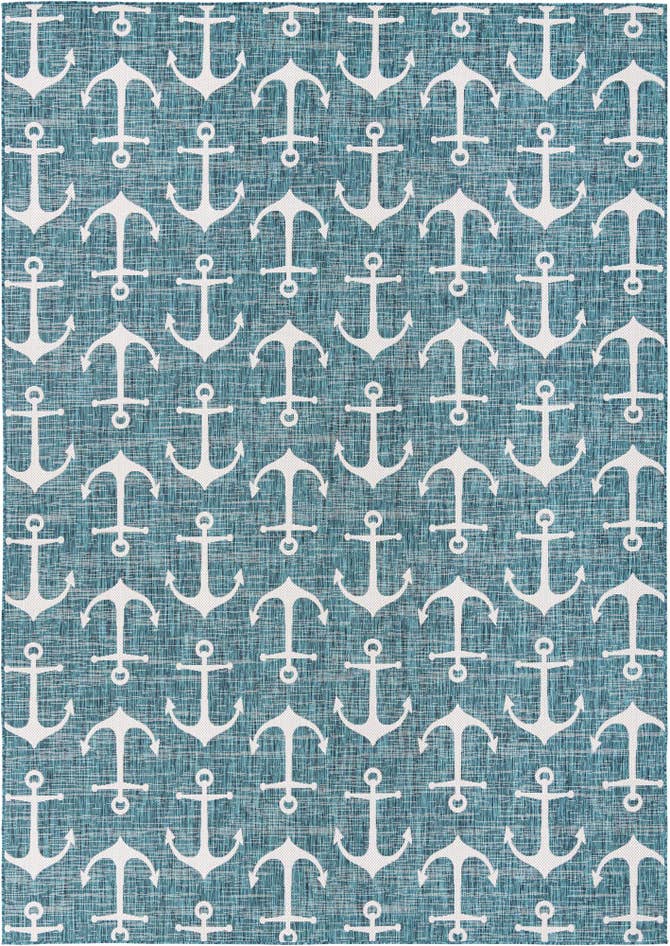 Detail image of 10' x 14' Easy-Clean Coastal Indoor / Outdoor Rug