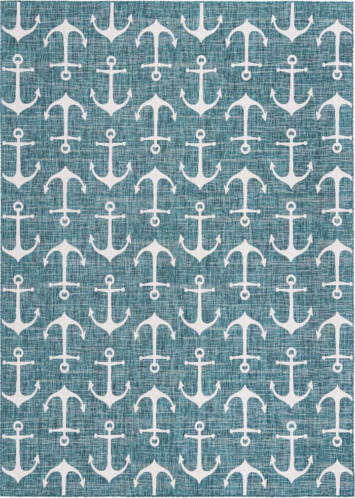10' x 13' Easy-Clean Coastal Indoor / Outdoor Rug