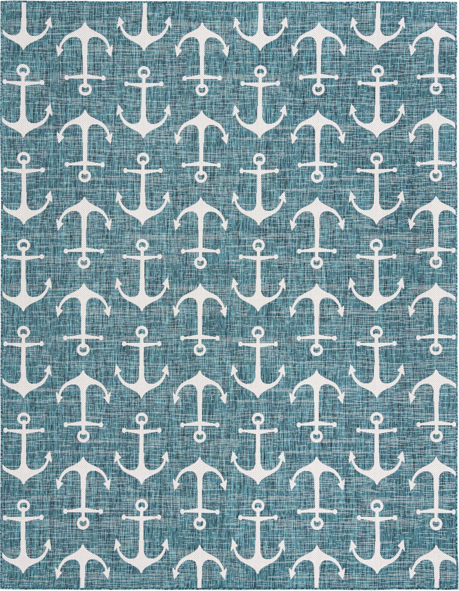 10' x 13' Easy-Clean Coastal Indoor / Outdoor Rug