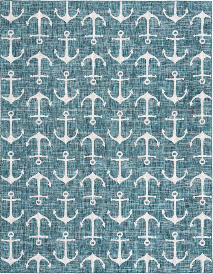 Detail image of 10' x 13' Easy-Clean Coastal Indoor / Outdoor Rug