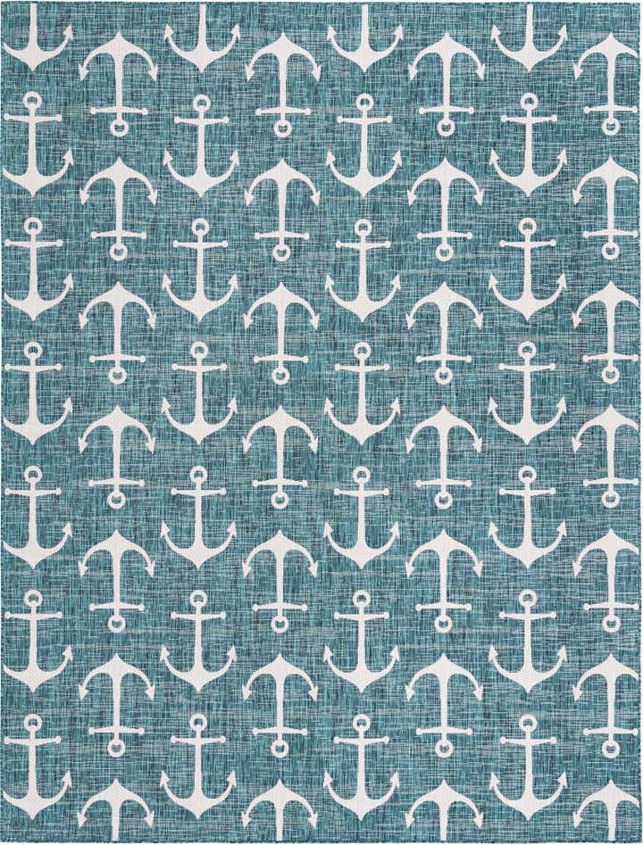 10' x 13' Easy-Clean Coastal Indoor / Outdoor Rug