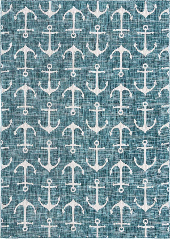 9' x 12' Easy-Clean Coastal Indoor / Outdoor Rug