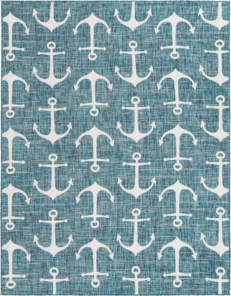 Detail image of 7' x 10' Easy-Clean Coastal Indoor / Outdoor Rug