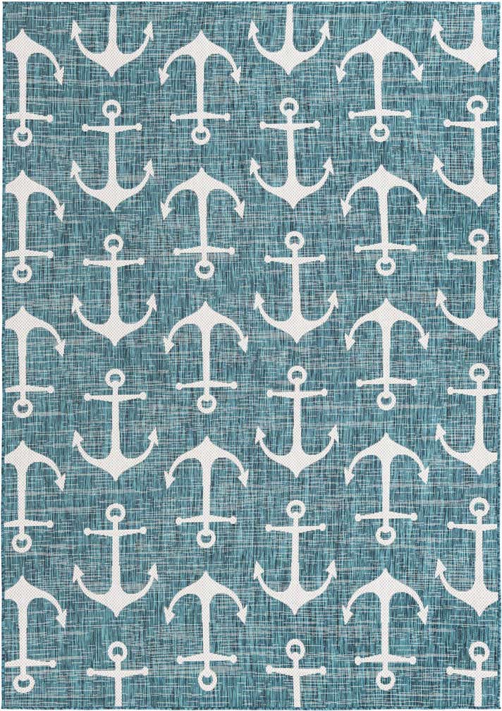 7' x 10' Easy-Clean Coastal Indoor / Outdoor Rug