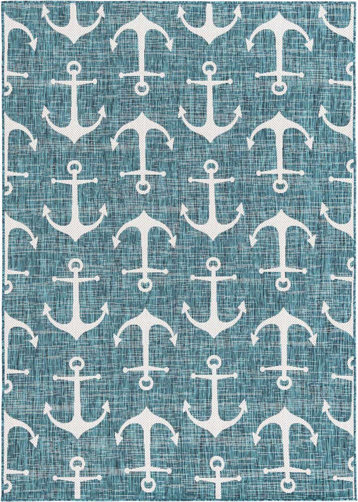 6' x 9' Easy-Clean Coastal Indoor / Outdoor Rug