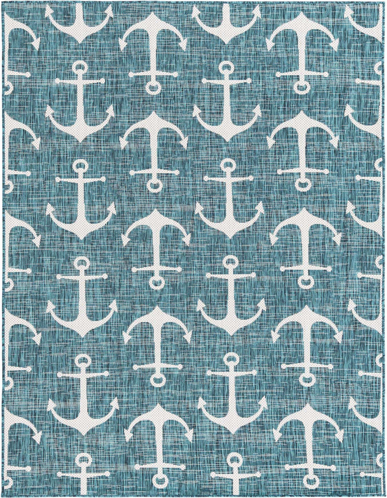 6' x 9' Easy-Clean Coastal Indoor / Outdoor Rug