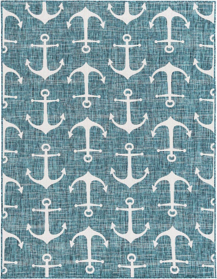 Detail image of 6' x 9' Easy-Clean Coastal Indoor / Outdoor Rug
