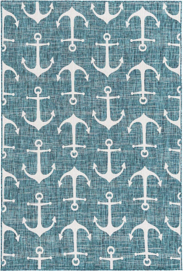 Detail image of 6' x 9' Easy-Clean Coastal Indoor / Outdoor Rug