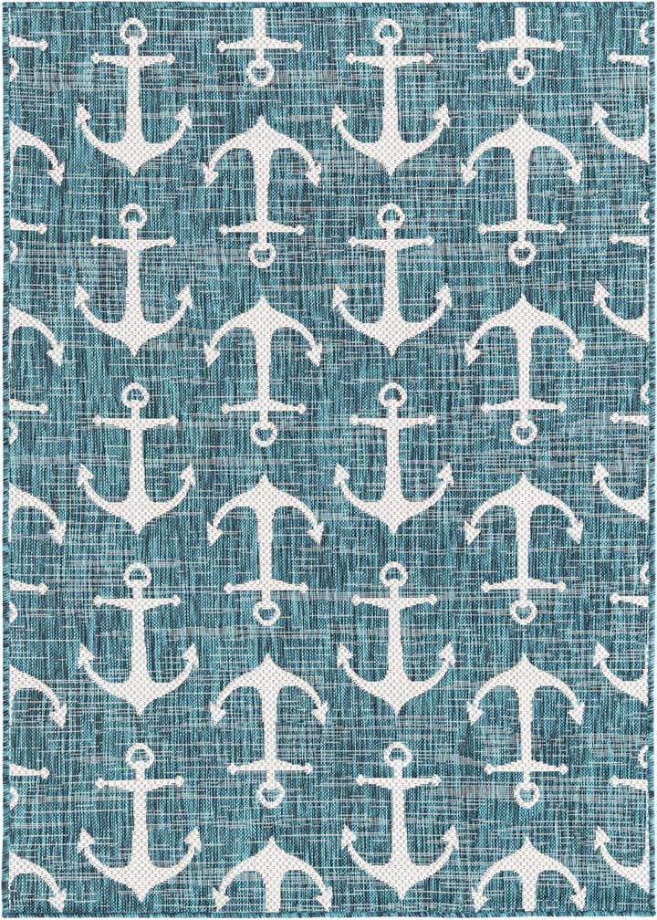 4' x 6' Easy-Clean Coastal Indoor / Outdoor Rug