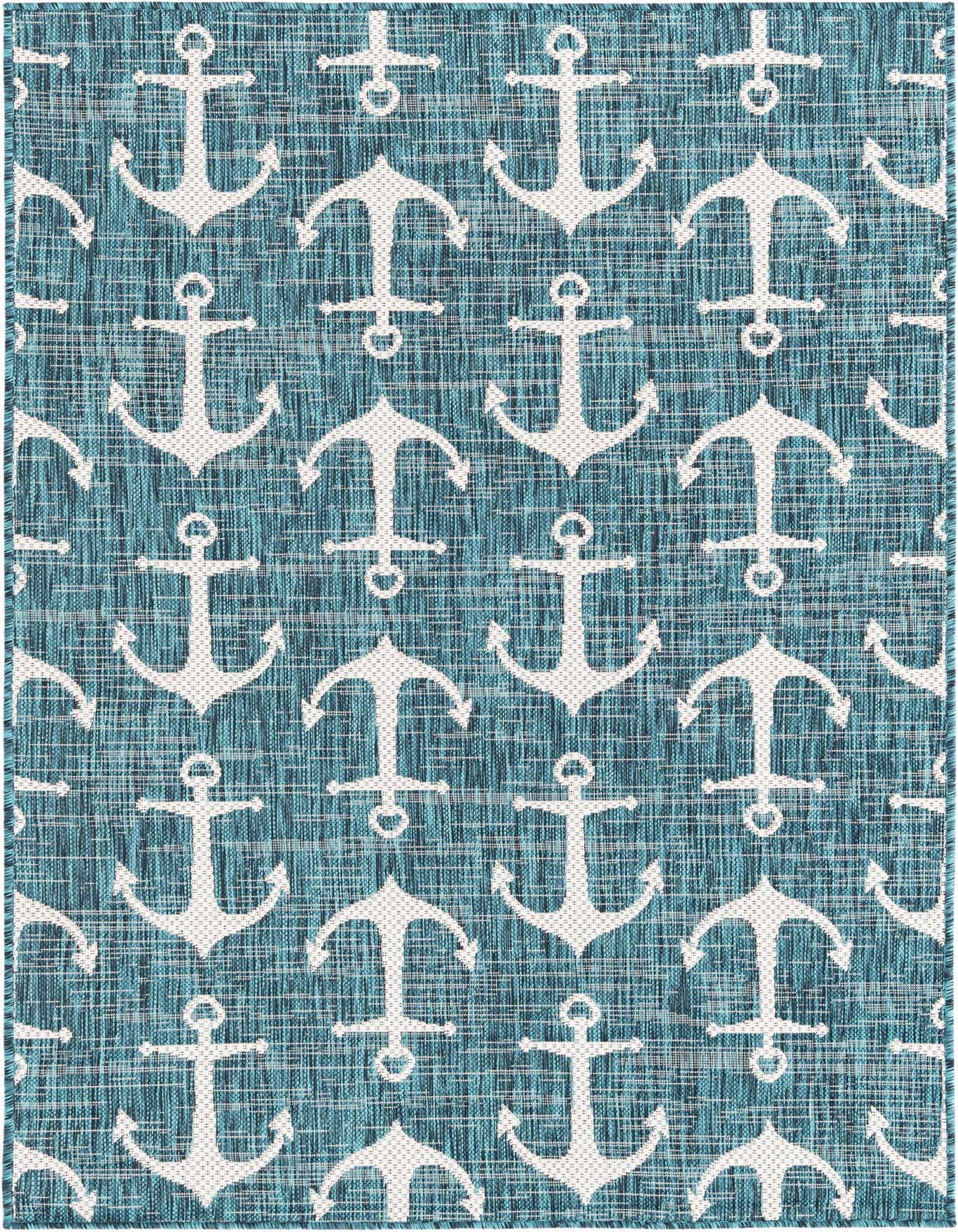 4' x 6' Easy-Clean Coastal Indoor / Outdoor Rug
