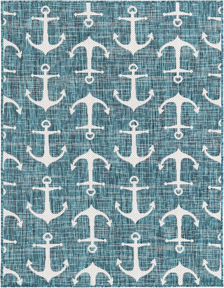 Detail image of 4' x 6' Easy-Clean Coastal Indoor / Outdoor Rug