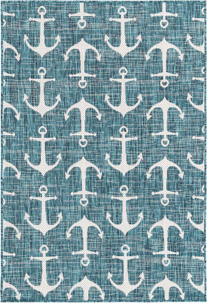 4' x 6' Easy-Clean Coastal Indoor / Outdoor Rug