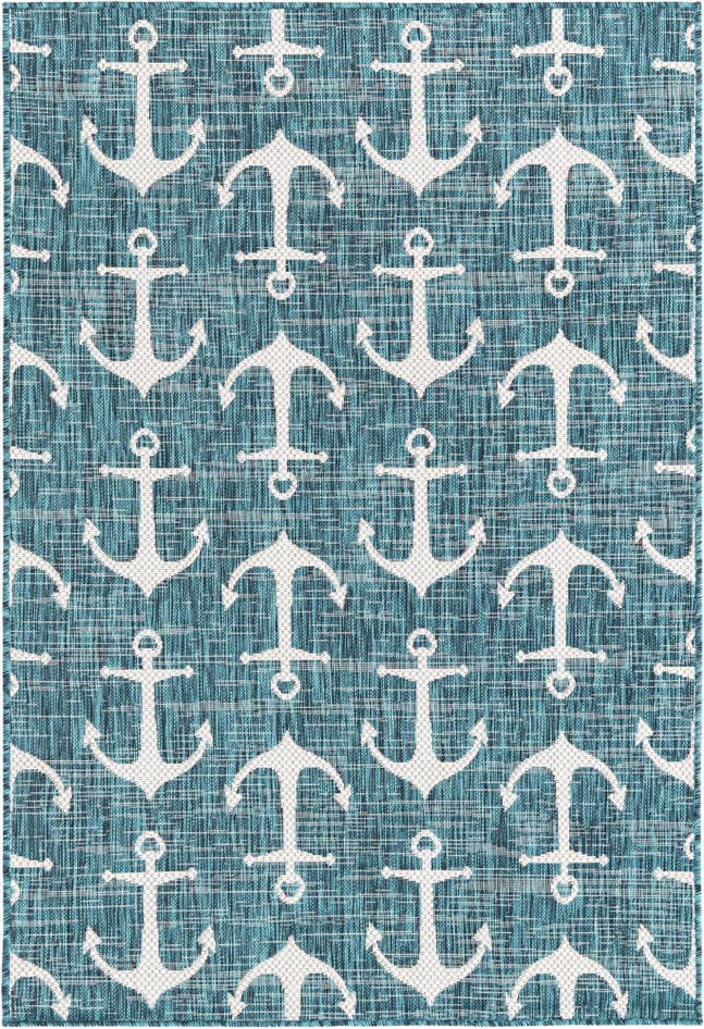 Detail image of 4' x 6' Easy-Clean Coastal Indoor / Outdoor Rug