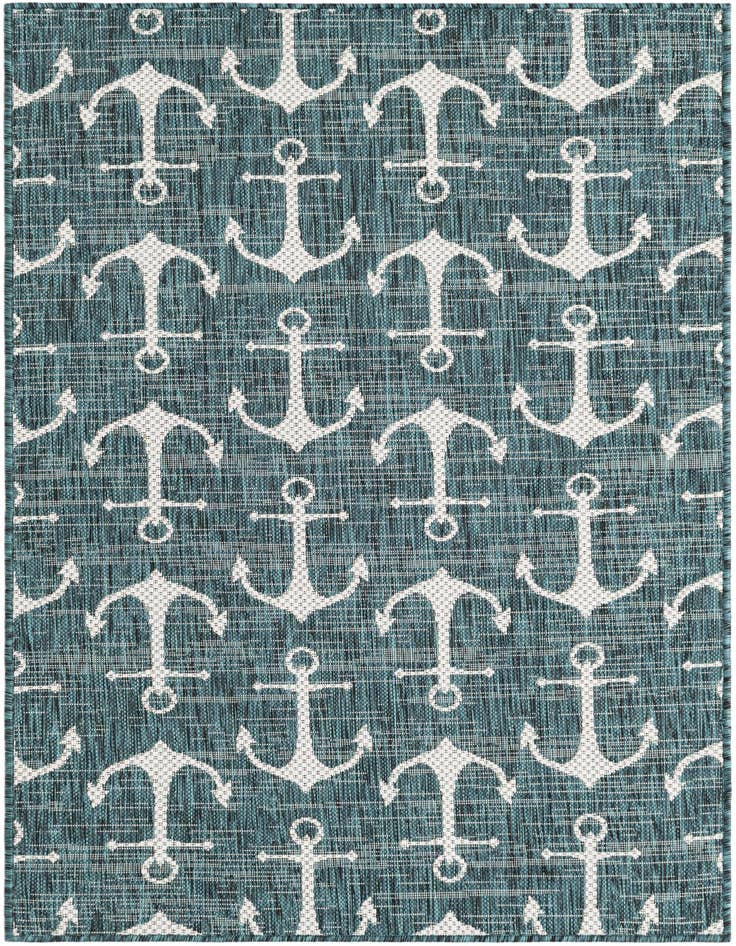 Detail image of 3' x 5' 3 Easy-Clean Coastal Indoor / Outdoor Rug