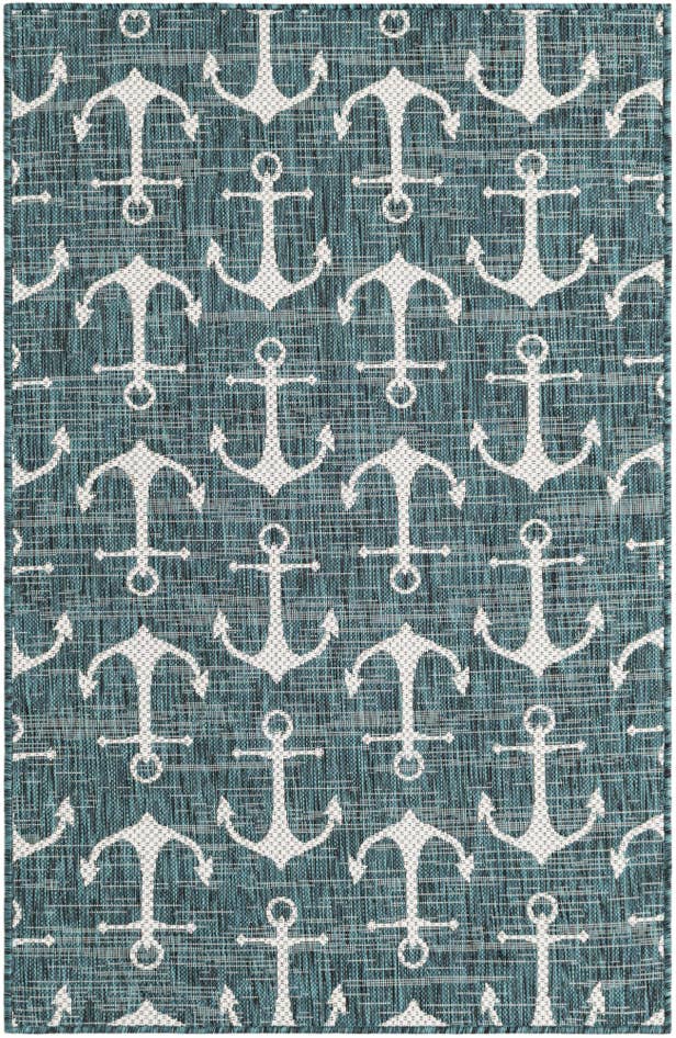 Detail image of 3' x 5' 3 Easy-Clean Coastal Indoor / Outdoor Rug