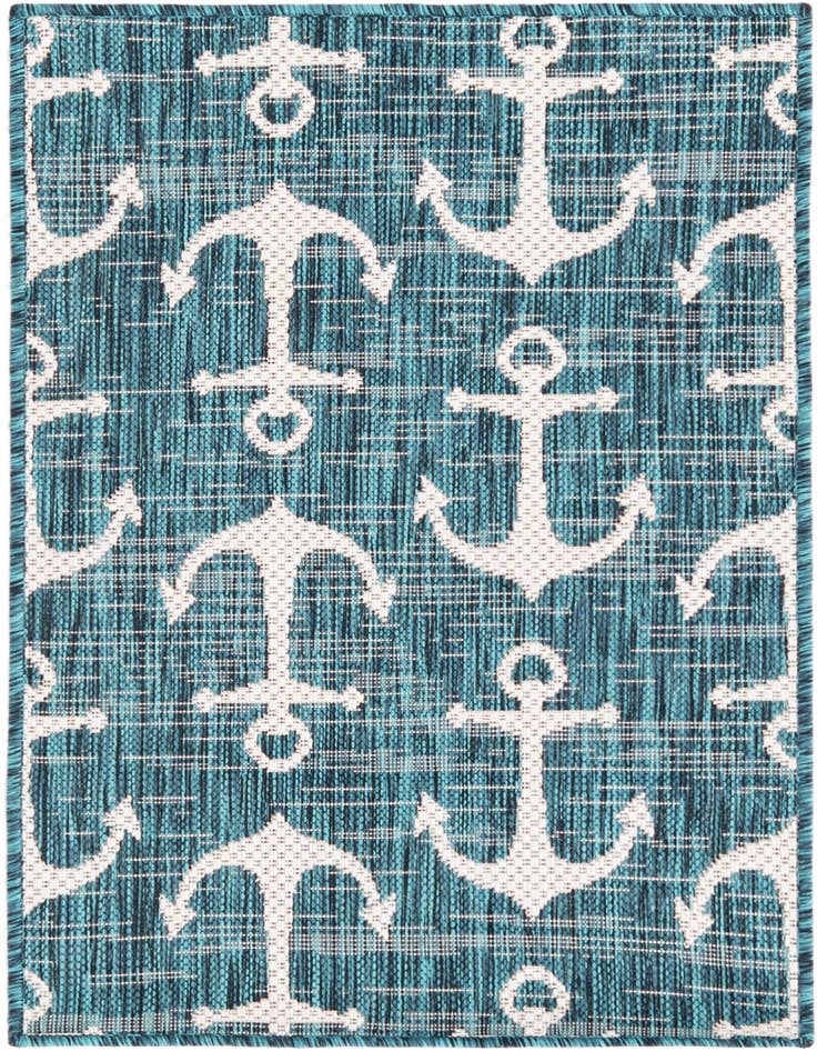 Detail image of 2' x 3' Easy-Clean Coastal Indoor / Outdoor Rug