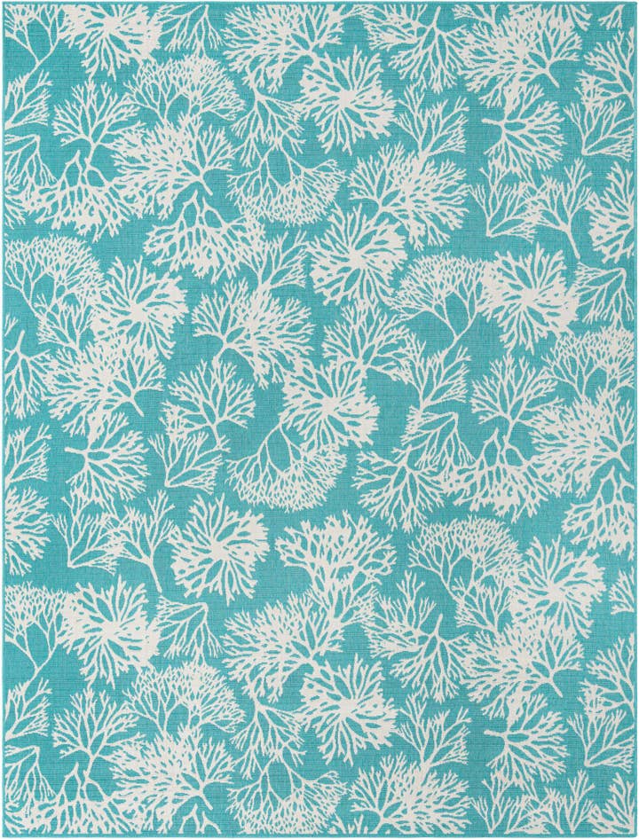 Detail image of 9' x 12' Easy-Clean Coastal Indoor / Outdoor Rug