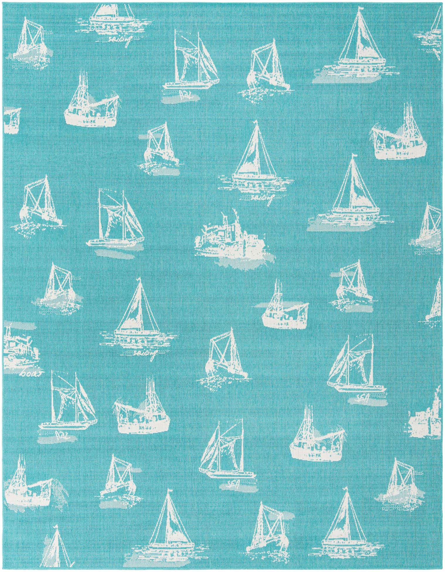 9' x 12' Easy-Clean Coastal Indoor / Outdoor Rug