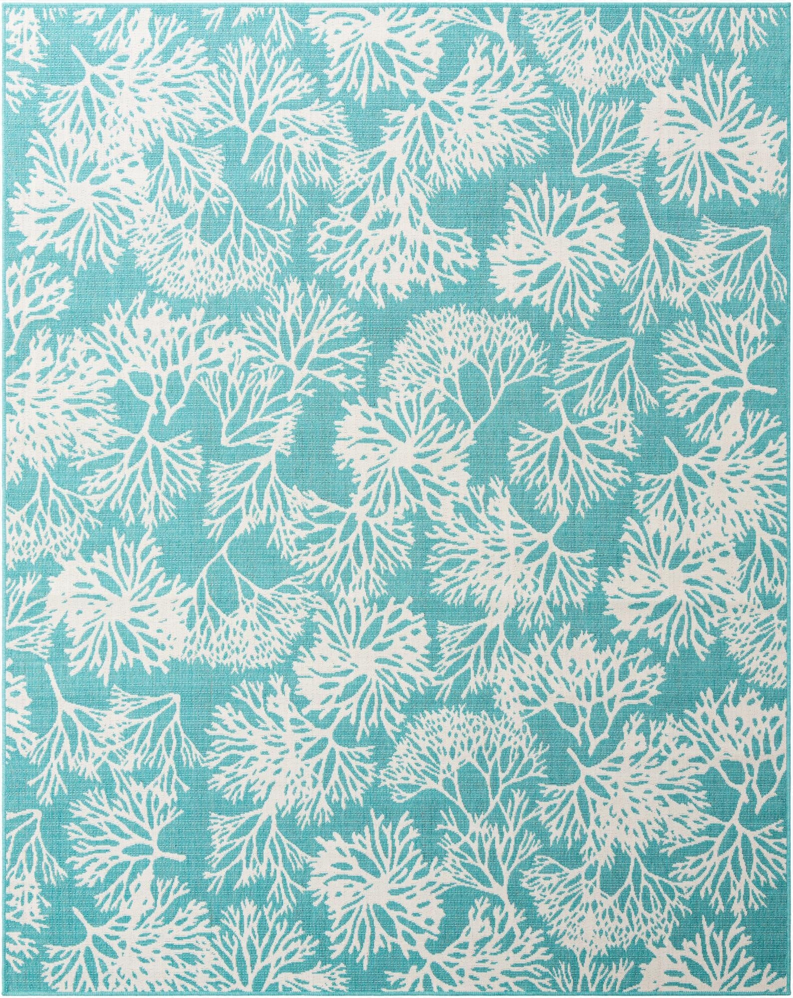 7' 10 x 10'  Washable Coastal Indoor / Outdoor Rug