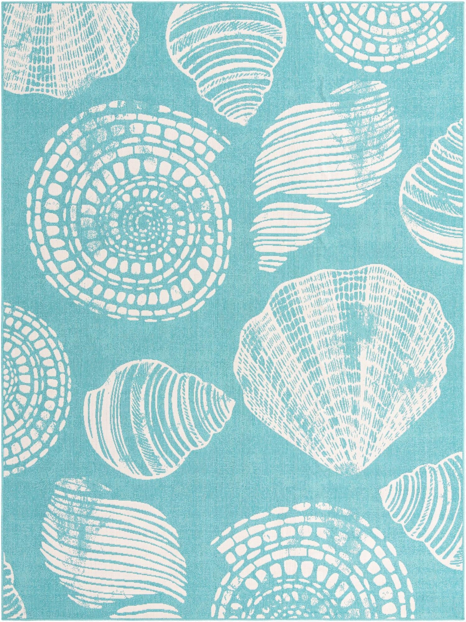 9' x 12'  Washable Coastal Indoor / Outdoor Rug
