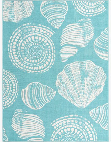 9' x 12' Easy-Clean Coastal Indoor / Outdoor Rug