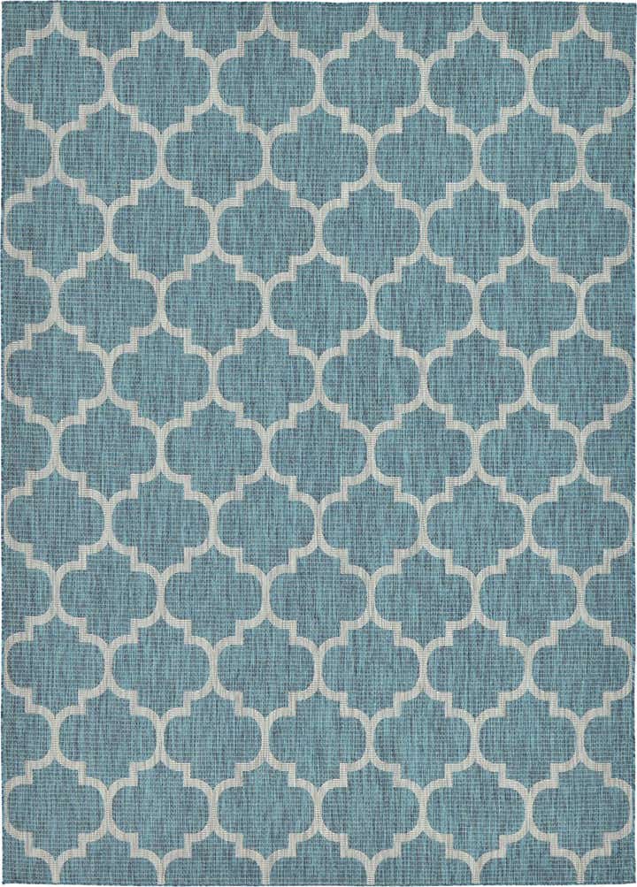 7' 10 x 11' Easy-Clean Lattice Indoor / Outdoor Rug