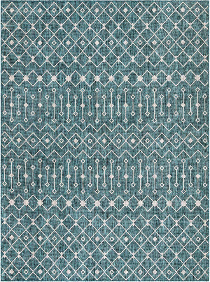 9' x 12' Easy-Clean Lattice Indoor / Outdoor Rug