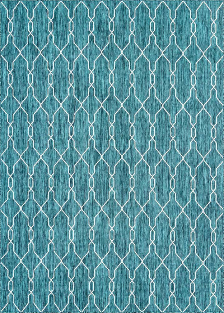 9' x 12' Easy-Clean Lattice Indoor / Outdoor Rug