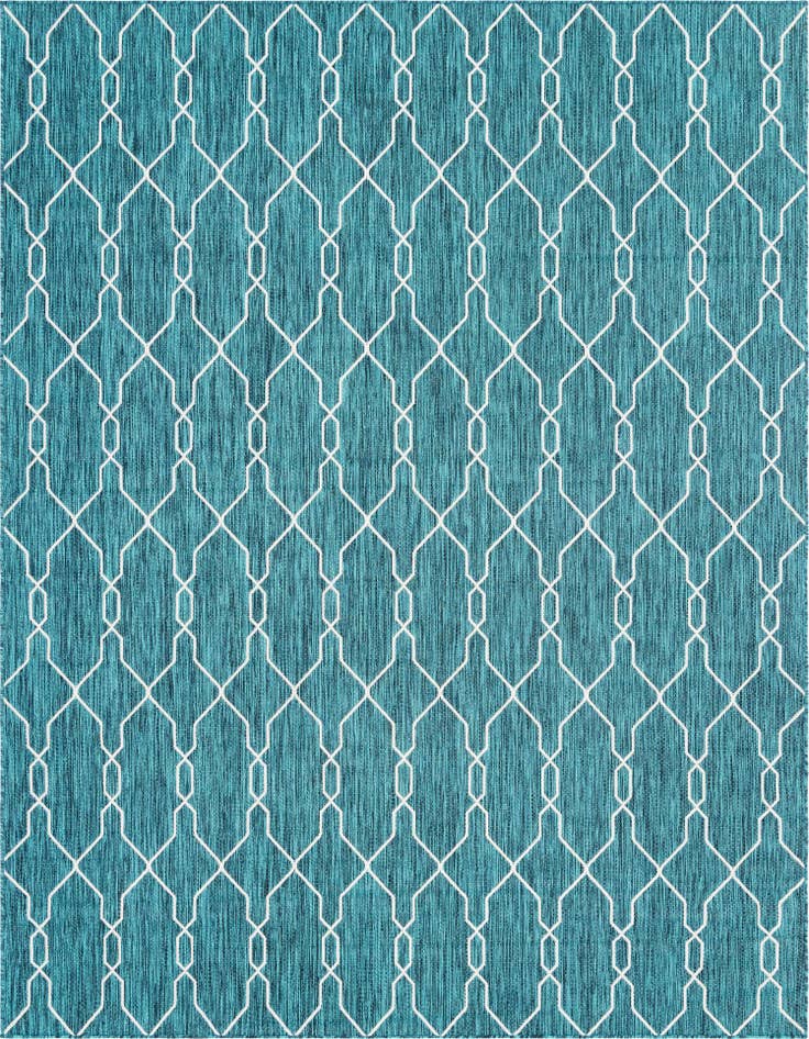 Detail image of 9' x 12' Easy-Clean Lattice Indoor / Outdoor Rug