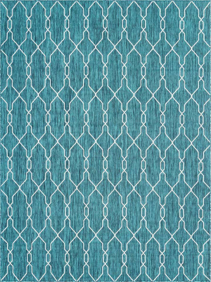 9' x 12' Easy-Clean Lattice Indoor / Outdoor Rug