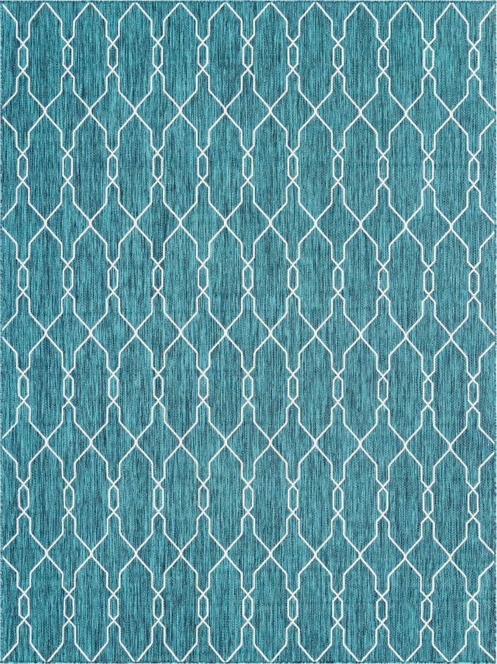 Detail image of 9' x 12' Easy-Clean Lattice Indoor / Outdoor Rug