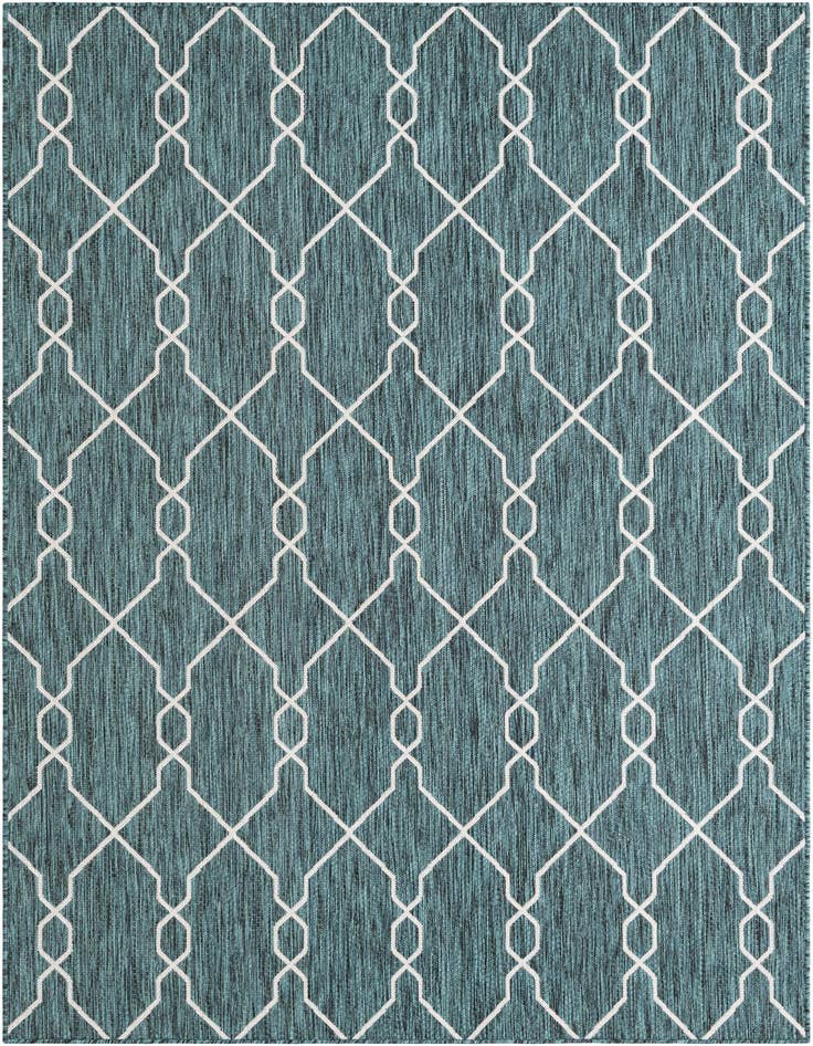 Detail image of 6' x 9' Easy-Clean Lattice Indoor / Outdoor Rug